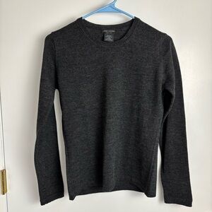 Charcoal Crew Neck Sweater made in Italy